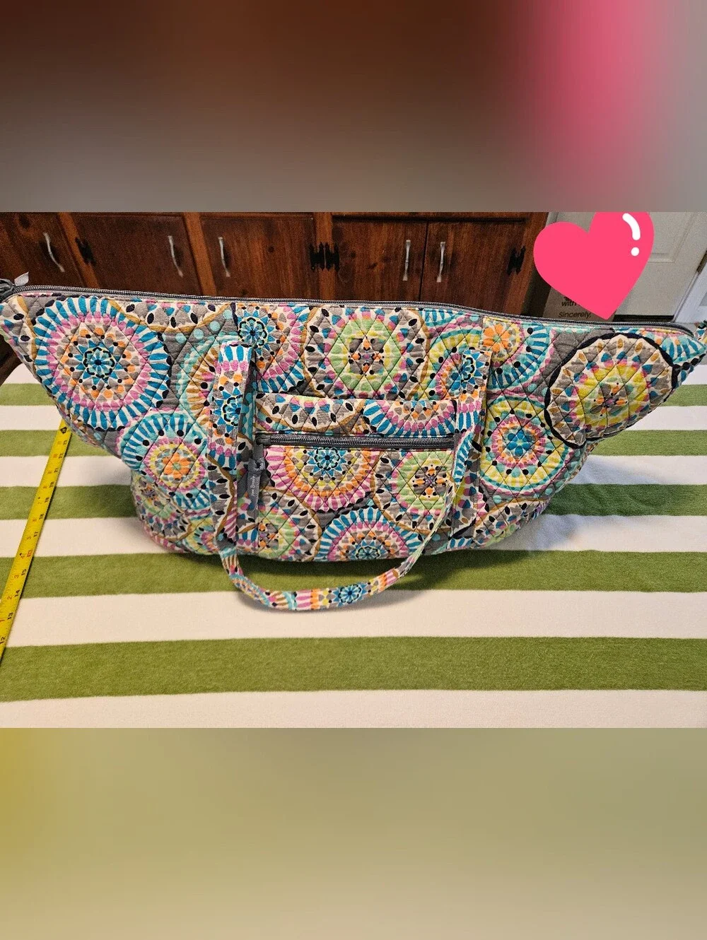 Vera Bradley Quilted Medallion-Print Travel Tote Bag in Multicolor